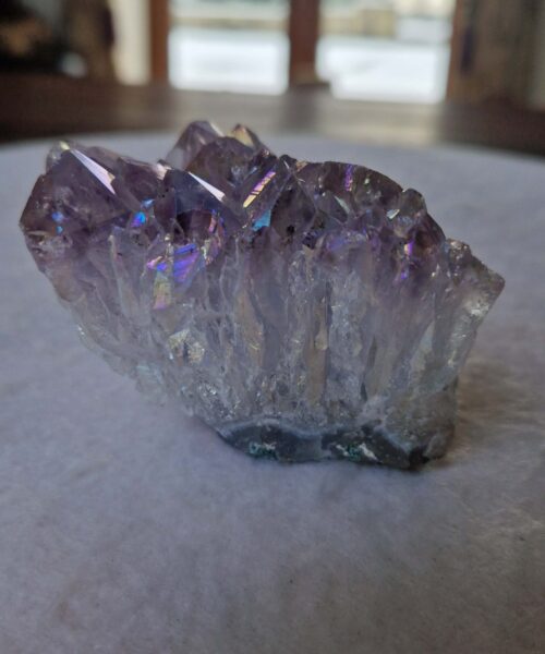 Premium High Grade Amethyst Angel Aura Druzy 241 Mini Geode Cluster Piece Cut Base 232g H6xW6xD6.5cm - Image 10