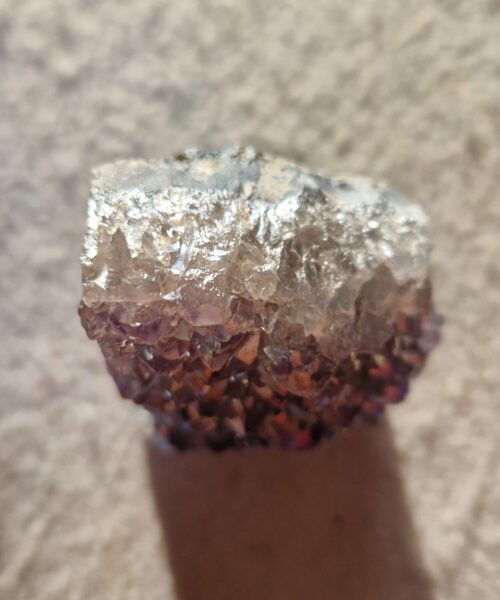 Premium High Grade Amethyst Angel Aura Druzy 243 Mini Geode Cluster Piece Cut Base 301g H8.5xW6xD4cm - Image 9