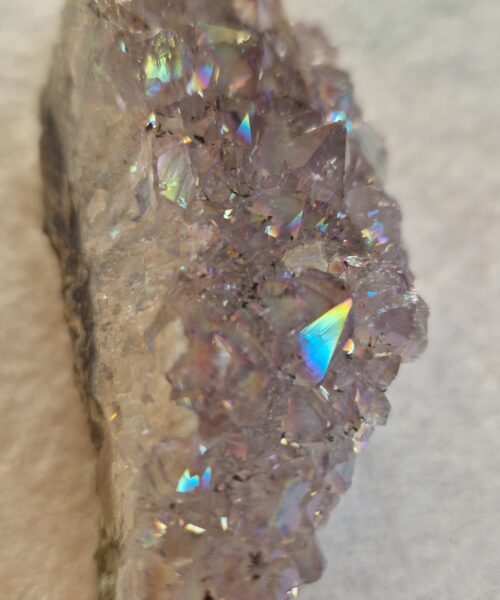 Premium High Grade Amethyst Angel Aura Druzy 244 Mini Geode Cluster Piece Cut Base 223g H9xW5xD4.5cm - Image 9