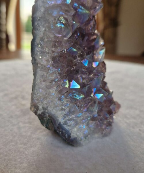 Alternative view of Premium High Grade Amethyst Angel Aura Druzy 245 Mini Geode Cluster Piece Cut Base 356g H9xW7xD5cm