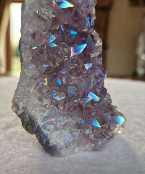 Premium High Grade Amethyst Angel Aura Druzy 245 Mini Geode Cluster Piece Cut Base 356g H9xW7xD5cm - Image 9