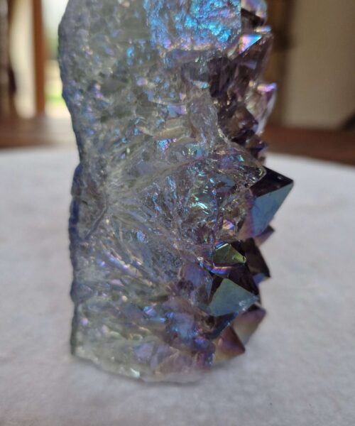 Alternative view of Premium High Grade Amethyst Angel Aura Druzy 247 Mini Geode Cluster Piece Cut Base 344g H10xW5.5xD6cm