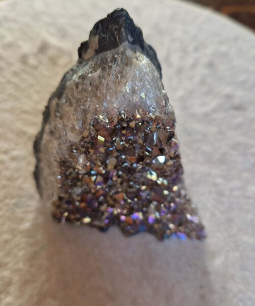 Premium High Grade Amethyst Angel Aura Druzy 254 Mini Geode Cluster Piece Cut Base 667g H12xW10.5xD5cm - Image 4