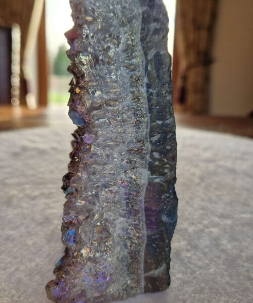 Premium High Grade Amethyst Angel Aura Druzy 254 Mini Geode Cluster Piece Cut Base 667g H12xW10.5xD5cm - Image 8