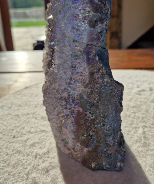 Premium High Grade Amethyst Angel Aura Druzy 258 Mini Geode Cluster Piece Cut Base 1.509g H15xW14xD7.5cm - Image 6