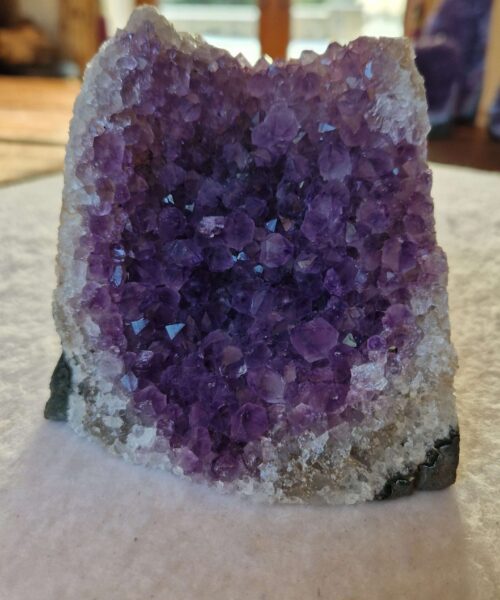 Premium High Grade Amethyst Druzy 334 Mini Geode Cluster Piece Cut Base 782g H10xW10xD9cm