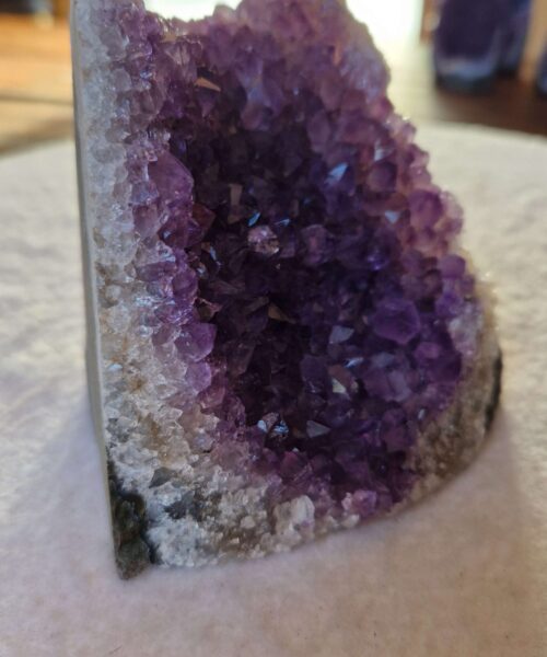 Premium High Grade Amethyst Druzy 334 Mini Geode Cluster Piece Cut Base 782g H10xW10xD9cm - Image 3