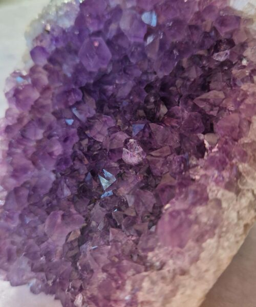 Premium High Grade Amethyst Druzy 334 Mini Geode Cluster Piece Cut Base 782g H10xW10xD9cm - Image 9