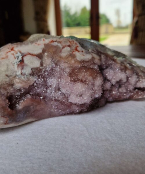 Pink Amethyst Freeform 17 Self Standing Healing Crystal Natural Crystal Gem 776g – H6xW17.5xD7cm