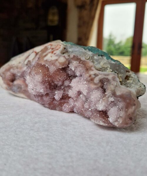 Pink Amethyst Freeform 17 Self Standing Healing Crystal Natural Crystal Gem 776g – H6xW17.5xD7cm - Image 5