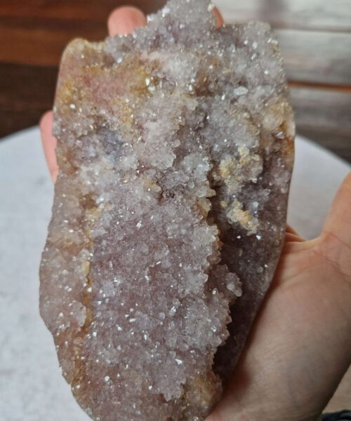 Pink Amethyst Freeform 22 Self Standing Healing Crystal Natural Crystal Gem 539g – H3.5xW14xD8cm - Image 7