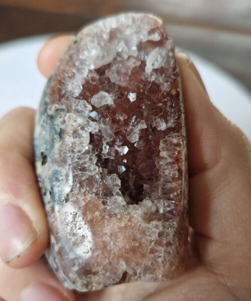 Pink Amethyst Freeform 32 Self Standing Healing Crystal Natural Crystal Gem 129g – H2.5xW7xD5cm - Image 6