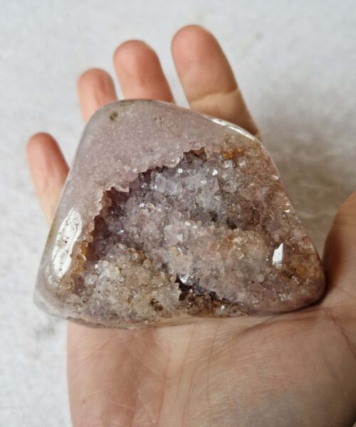 Pink Amethyst Freeform 35 Self Standing Healing Crystal Natural Crystal Gem 350g – H4.5xW9.5xD8cm - Image 9