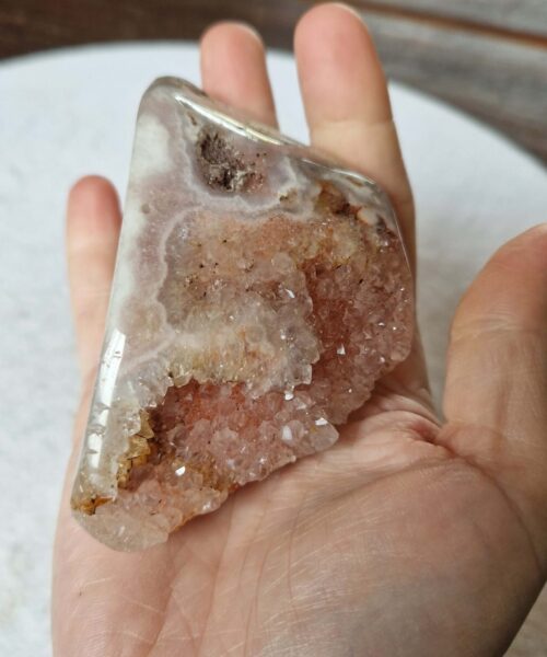 Pink Amethyst Freeform 39 Self Standing Healing Crystal Natural Crystal Gem 268g – H5xW10xD6cm - Image 10
