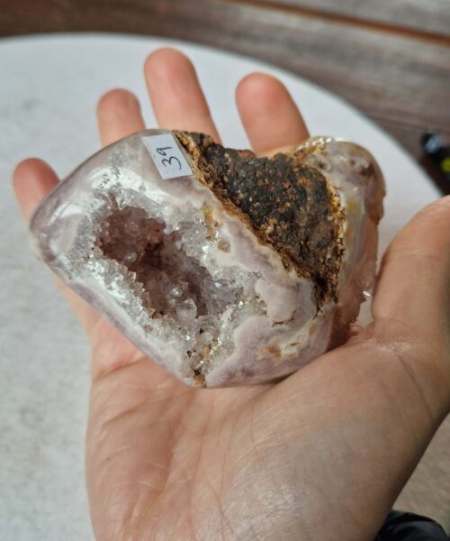 Pink Amethyst Freeform 39 Self Standing Healing Crystal Natural Crystal Gem 268g – H5xW10xD6cm - Image 7