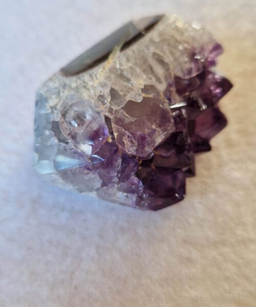 Premium Amethyst Quartz Purple Druzy Side Point 11 Crystal Tower 85g H3.5xW5xD2.5cm - Image 11