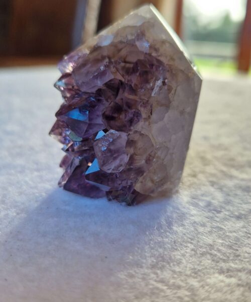 Premium Amethyst Quartz Purple Druzy Side Point 12 Crystal Tower 109g H4.5xW4.5xD3cm - Image 3