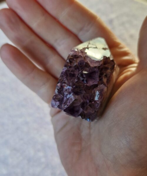 Premium Amethyst Quartz Purple Druzy Side Point 12 Crystal Tower 109g H4.5xW4.5xD3cm - Image 6