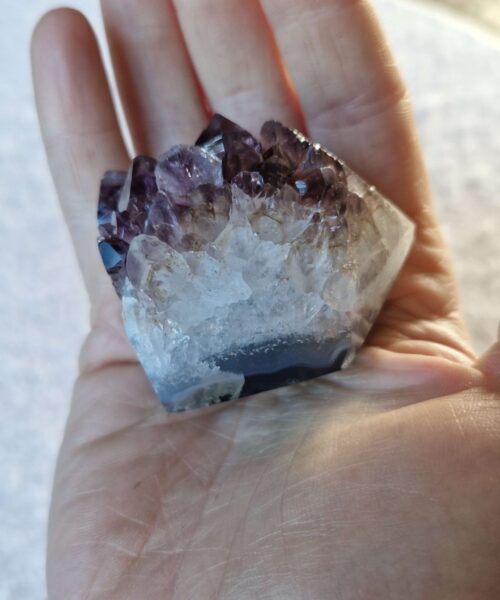 Premium Amethyst Quartz Purple Druzy Side Point 12 Crystal Tower 109g H4.5xW4.5xD3cm - Image 7