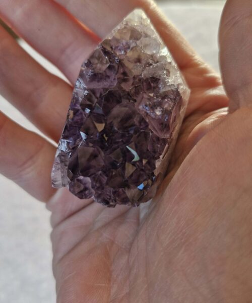 Premium Amethyst Quartz Purple Druzy Side Point 13 Crystal Tower 82g H4.5xW3xD3.5cm - Image 5