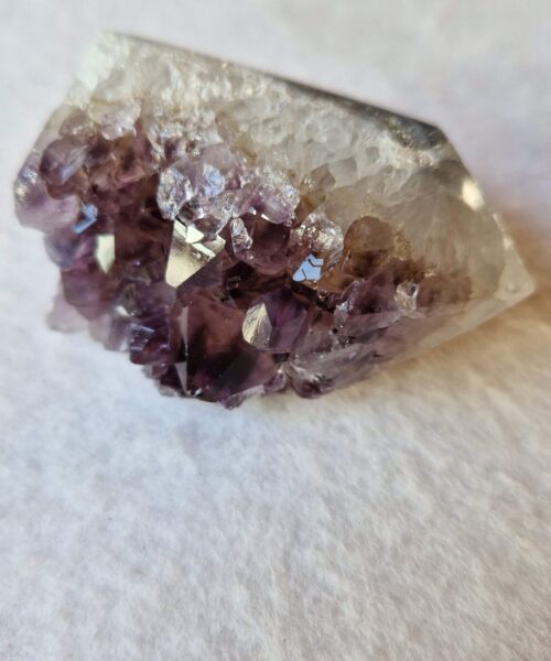 Premium Amethyst Quartz Purple Druzy Side Point 14 Crystal Tower 122g H5xW4.5xD4.5cm - Image 9