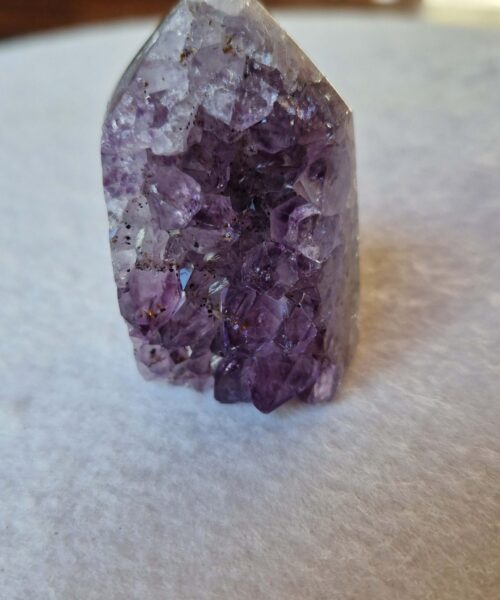 Premium Amethyst Quartz Purple Druzy Side Point 15 Crystal Tower 120g H5.5xW3.5xD3.5cm