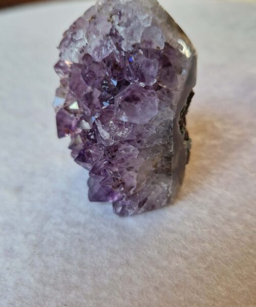 Alternative view of Premium Amethyst Quartz Purple Druzy Side Point 15 Crystal Tower 120g H5.5xW3.5xD3.5cm