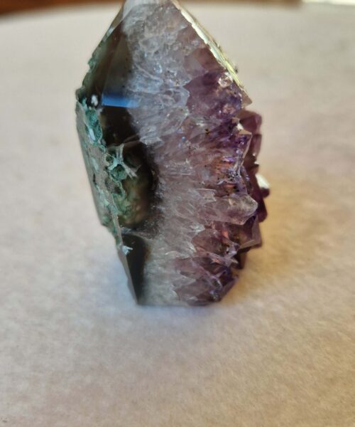 Premium Amethyst Quartz Purple Druzy Side Point 15 Crystal Tower 120g H5.5xW3.5xD3.5cm - Image 3