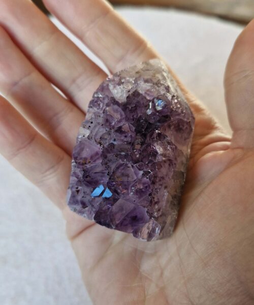Premium Amethyst Quartz Purple Druzy Side Point 15 Crystal Tower 120g H5.5xW3.5xD3.5cm - Image 6