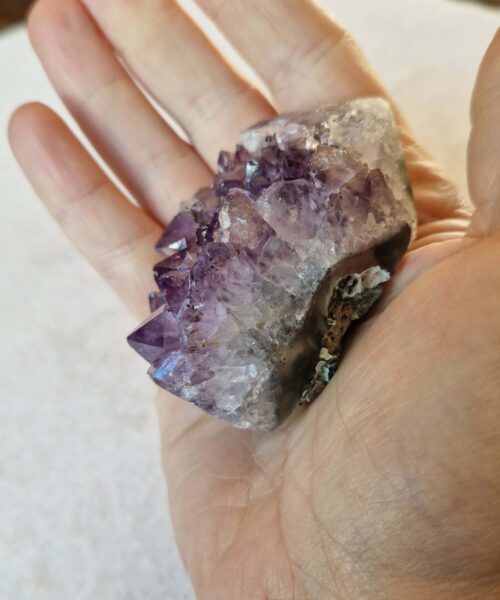 Premium Amethyst Quartz Purple Druzy Side Point 15 Crystal Tower 120g H5.5xW3.5xD3.5cm - Image 7