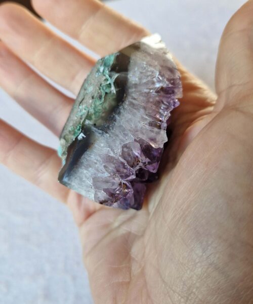 Premium Amethyst Quartz Purple Druzy Side Point 15 Crystal Tower 120g H5.5xW3.5xD3.5cm - Image 8