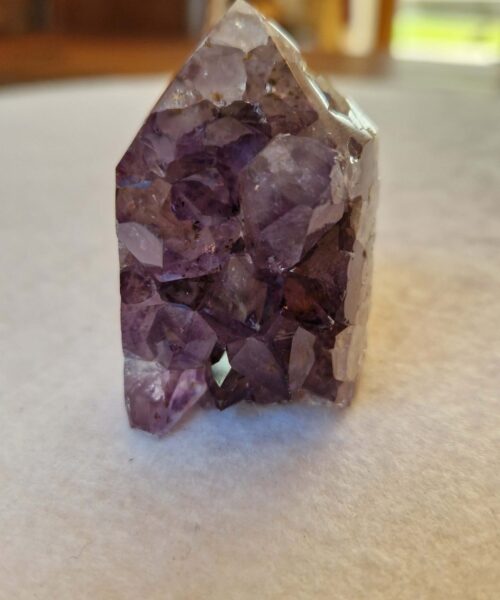 Premium Amethyst Quartz Purple Druzy Side Point 16 Crystal Tower 136g H5xW4xD4.5cm