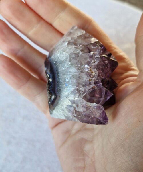 Premium Amethyst Quartz Purple Druzy Side Point 16 Crystal Tower 136g H5xW4xD4.5cm - Image 7