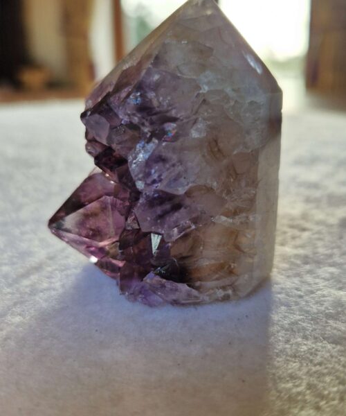 Premium Amethyst Quartz Purple Druzy Side Point 17 Crystal Tower 132g H5.5xW3xD5cm - Image 3