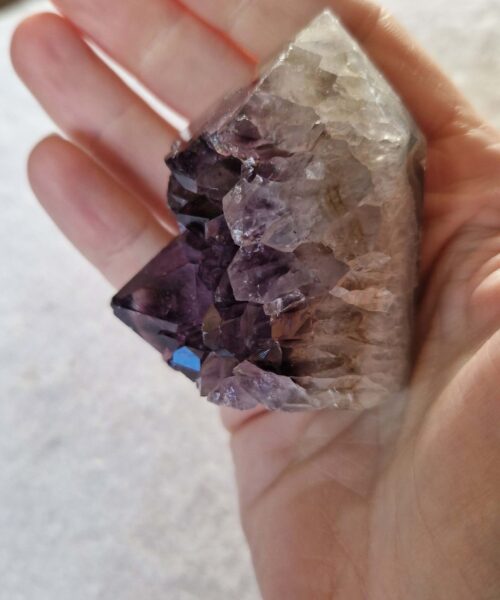 Premium Amethyst Quartz Purple Druzy Side Point 17 Crystal Tower 132g H5.5xW3xD5cm - Image 7