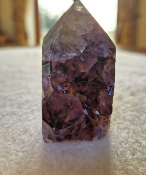 Premium Amethyst Quartz Purple Druzy Side Point 17 Crystal Tower 132g H5.5xW3xD5cm - Image 9