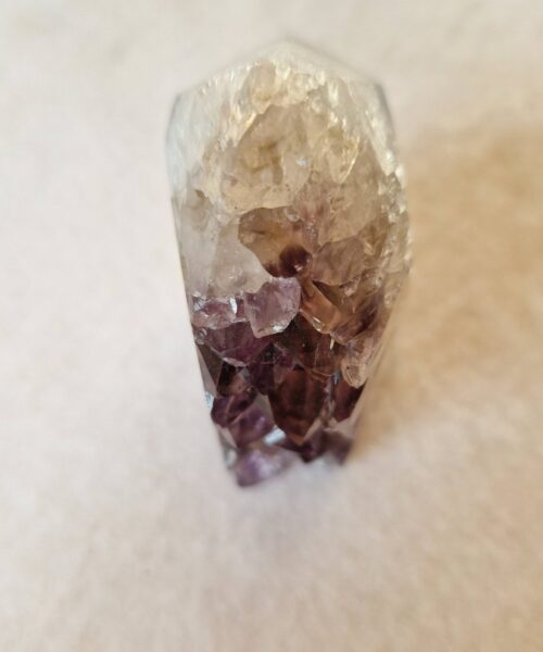 Premium Amethyst Quartz Purple Druzy Side Point 18 Crystal Tower 113g H5xW4xD3cm - Image 4