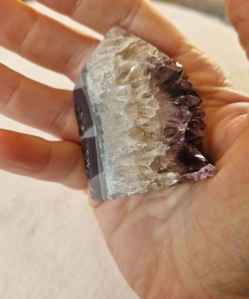 Premium Amethyst Quartz Purple Druzy Side Point 18 Crystal Tower 113g H5xW4xD3cm - Image 7