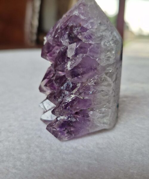Premium Amethyst Quartz Purple Druzy Side Point 19 Crystal Tower 130g H5.5xW4xD3cm - Image 3