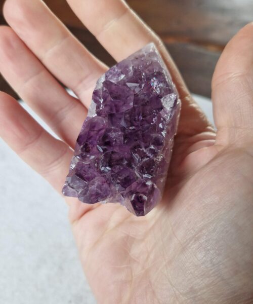 Premium Amethyst Quartz Purple Druzy Side Point 19 Crystal Tower 130g H5.5xW4xD3cm - Image 5