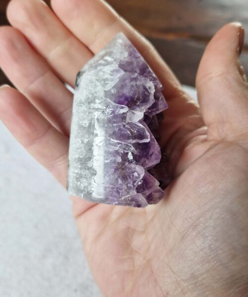 Premium Amethyst Quartz Purple Druzy Side Point 19 Crystal Tower 130g H5.5xW4xD3cm - Image 6