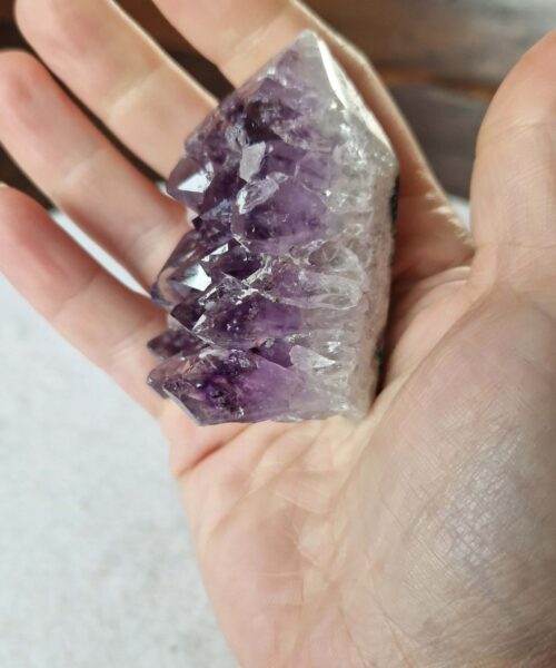 Premium Amethyst Quartz Purple Druzy Side Point 19 Crystal Tower 130g H5.5xW4xD3cm - Image 7