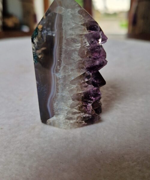 Premium Amethyst Quartz Purple Druzy Side Point 20 Crystal Tower 146g H6.5xW4xD3cm - Image 3