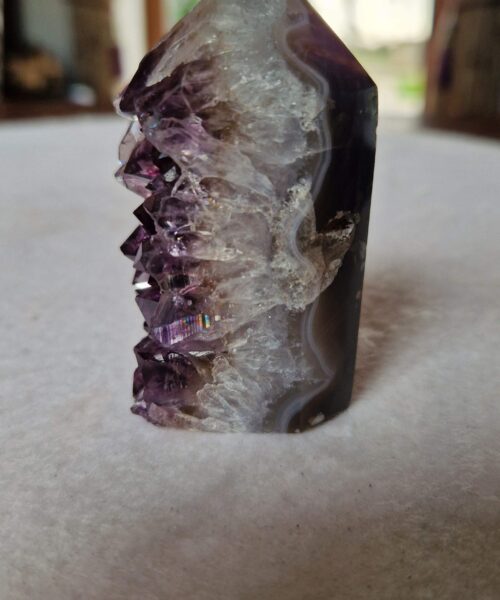 Premium Amethyst Quartz Purple Druzy Side Point 20 Crystal Tower 146g H6.5xW4xD3cm - Image 4