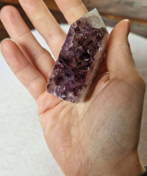 Premium Amethyst Quartz Purple Druzy Side Point 20 Crystal Tower 146g H6.5xW4xD3cm - Image 6
