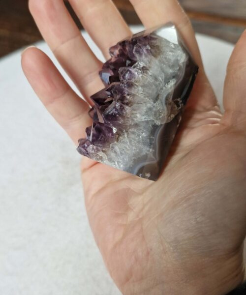Premium Amethyst Quartz Purple Druzy Side Point 20 Crystal Tower 146g H6.5xW4xD3cm - Image 7
