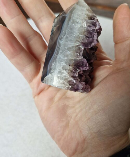 Premium Amethyst Quartz Purple Druzy Side Point 20 Crystal Tower 146g H6.5xW4xD3cm - Image 8
