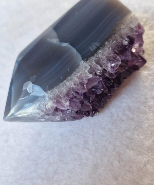 Premium Amethyst Quartz Purple Druzy Side Point 21 Crystal Tower 163g H7xW4.5xD3cm - Image 5