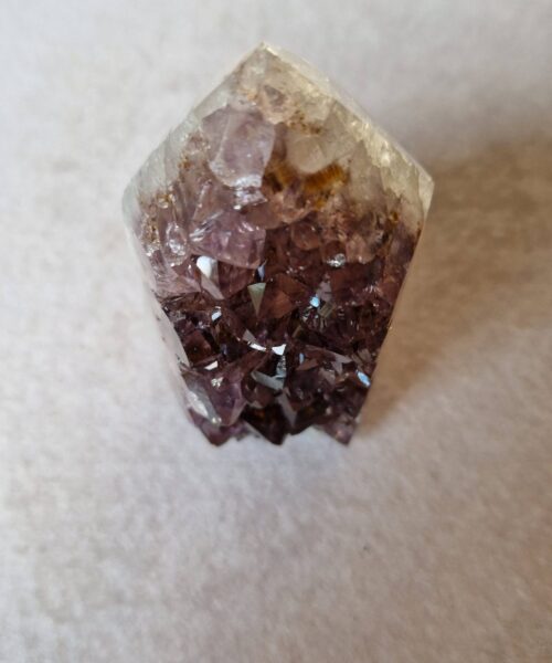 Premium Amethyst Quartz Purple Druzy Side Point 22 Crystal Tower 206g H7xW4xD4.5cm - Image 4