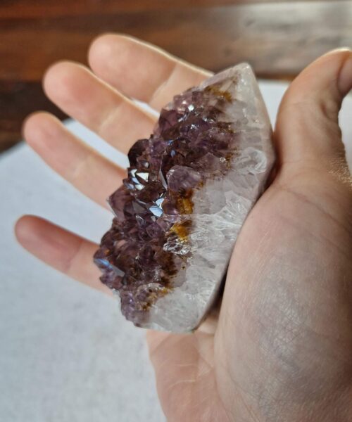 Premium Amethyst Quartz Purple Druzy Side Point 22 Crystal Tower 206g H7xW4xD4.5cm - Image 8